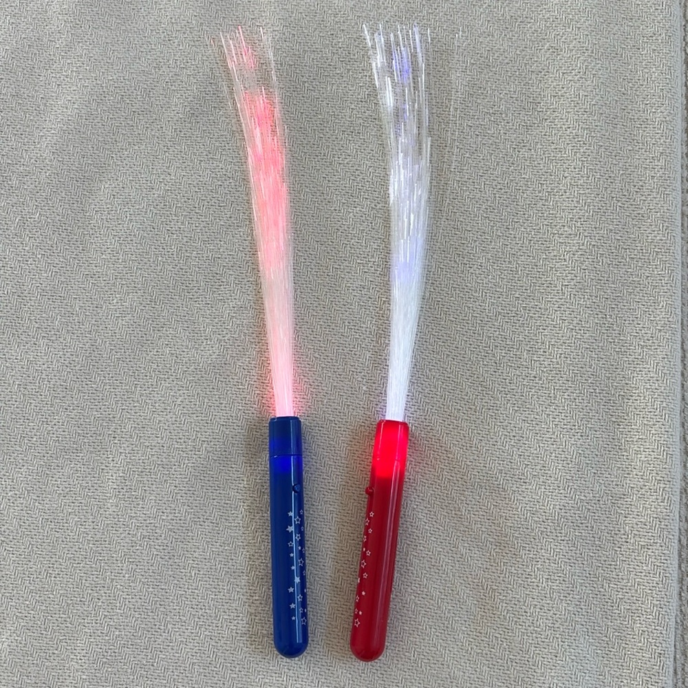 4th of July light up rave fiber lights celebration party favors bundle of 2
